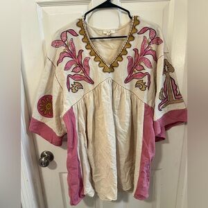 Easel Beige Textured Top